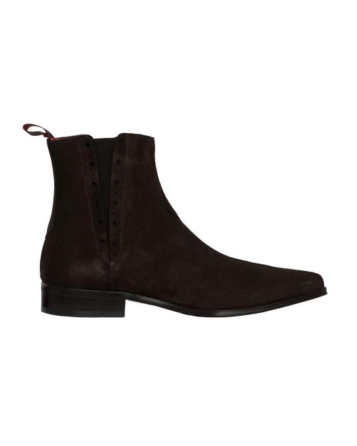 Jeffery West Black Suede Chelsea Boots for men