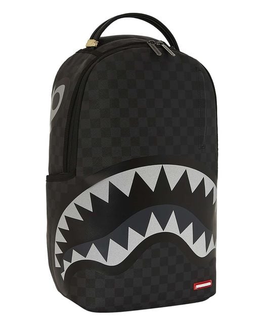 Sprayground Black 20l Lights Out Shark In Paris Backpack for men