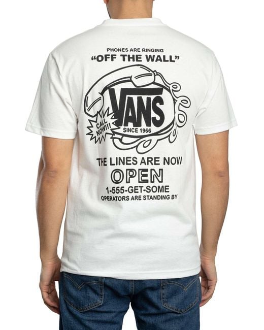 Vans White Hot Lines Back Graphic T-shirt for men
