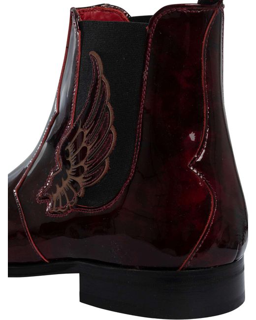 Jeffery West Brown Wing Leather Chelsea Boots for men