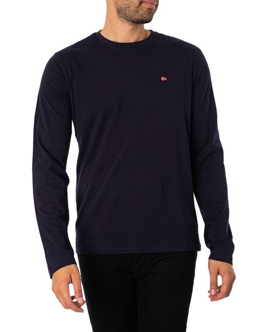Napapijri Blue Salis Longsleeved T-shirt for men