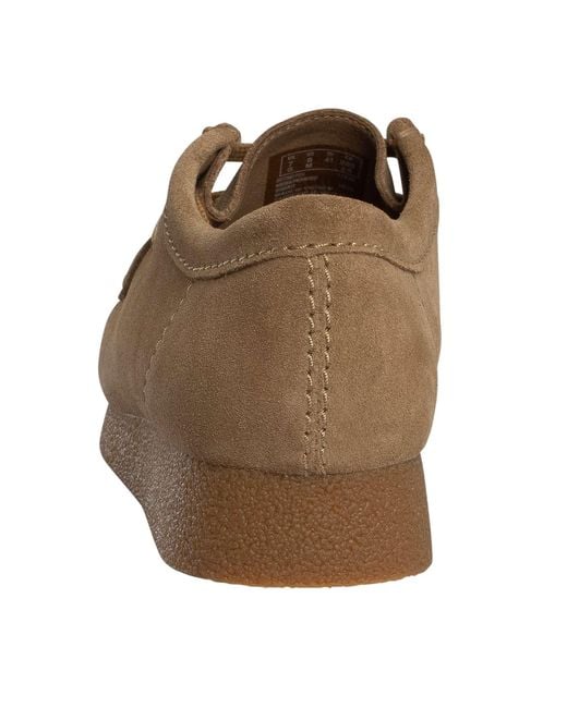Clarks Brown Wallabee Evo Suede Shoes for men