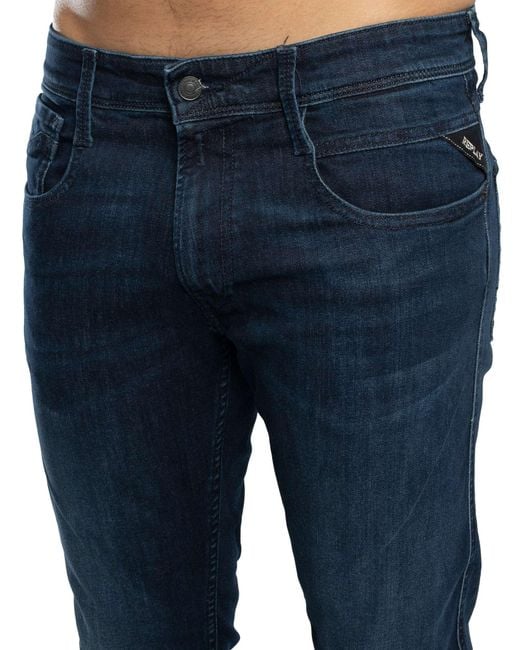 Replay Blue Anbass Slim Jeans for men