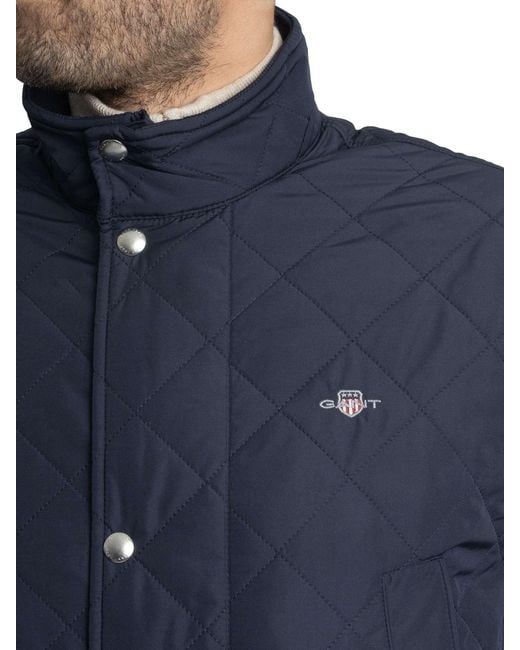 Gant Blue Quilted Windcheater Jacket for men