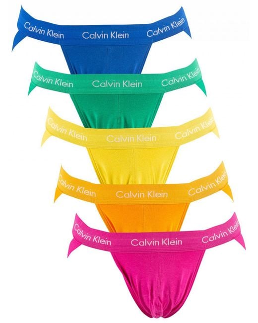 Calvin Klein Multicolor Pride Colours 5 Pack Jockstraps for men