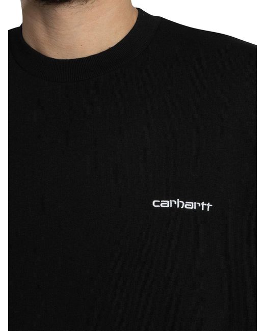 Carhartt Black Script Embroidery Sweatshirt for men