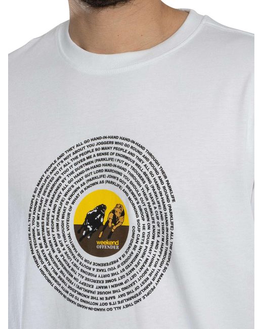 Weekend Offender White Wansdown Graphic T-shirt for men