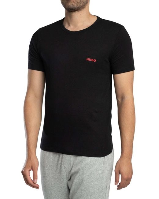 HUGO Blue 3 Pack Crew Lounge T-shirts for men