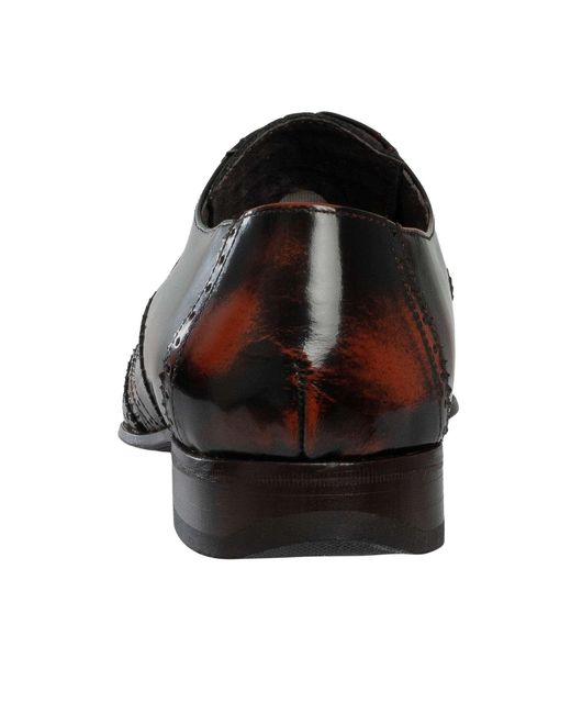 Jeffery West Brown Leather Derby Shoes for men