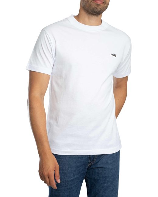 Vans White Left Chest Logo T-shirt for men