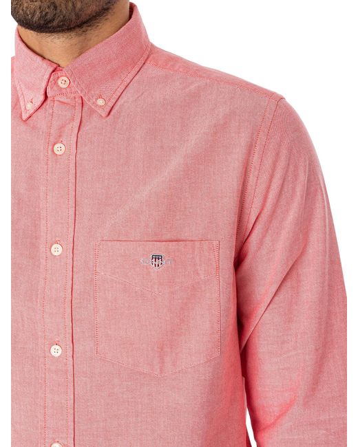 Gant Pink Regular Oxford Shirt for men