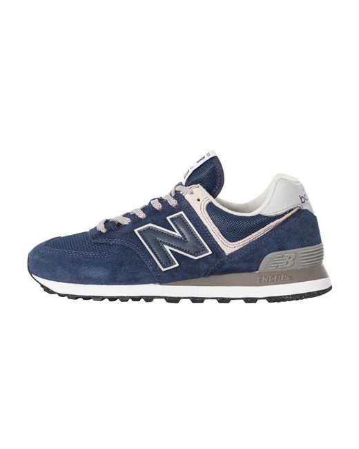 New Balance Blue 574 Suede Trainers for men