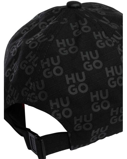 HUGO Black Jake Pattern Cap for men