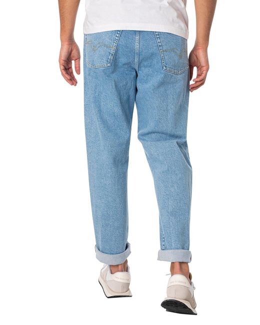 Replay Blue M9z1 Straight Jeans for men