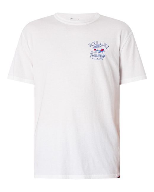 Tommy Hilfiger White Regular Novelty Graphic T-shirt for men