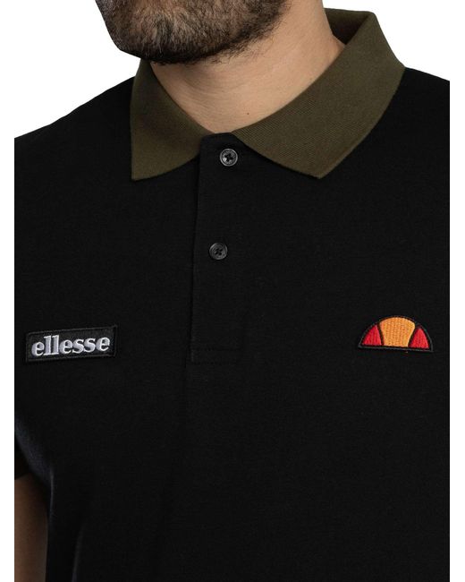 Ellesse Black Lessepsia Polo Shirt for men
