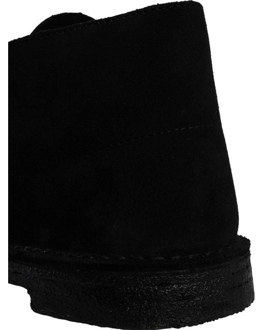 Clarks Black Suede Desert Boots for men