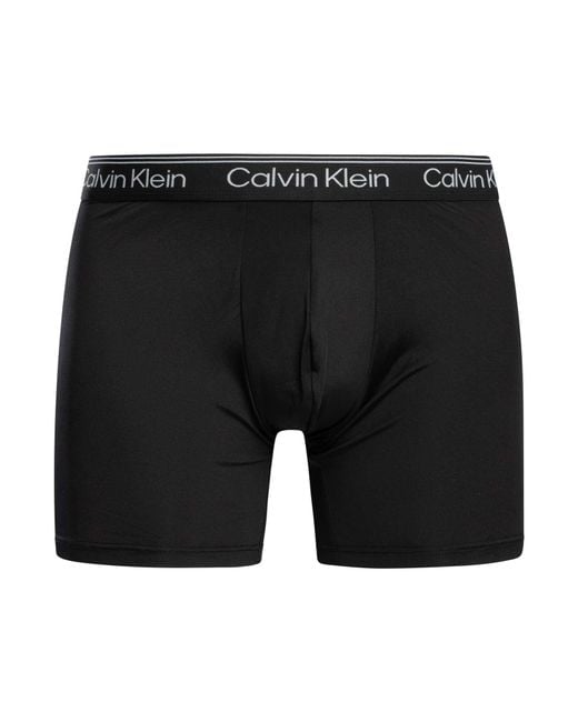 Calvin Klein Black 5 Pack Microfiber Stretch Boxer Briefs for men