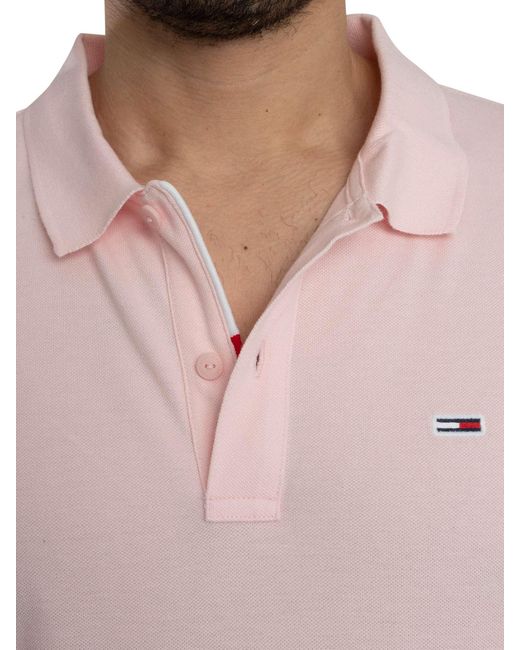 Tommy Hilfiger White Slim Placket Polo Shirt for men