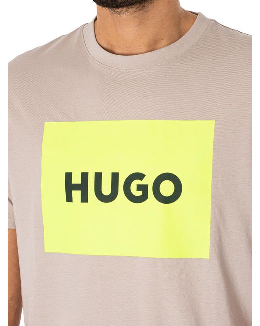 HUGO Yellow Dulive222 Graphic T-shirt for men