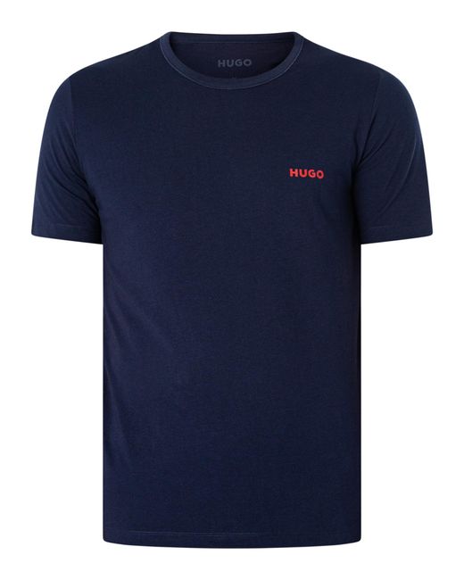 HUGO Blue 3 Pack Lounge Crew T-shirts for men