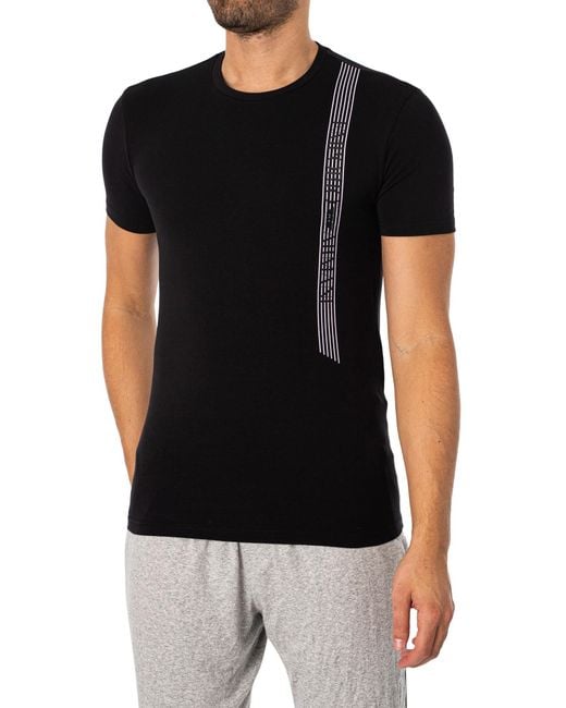 Emporio Armani Black Lounge Crew T-shirt for men