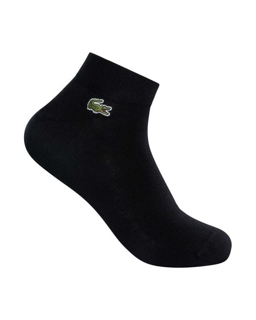 Lacoste Black 3 Pack Low Socks for men