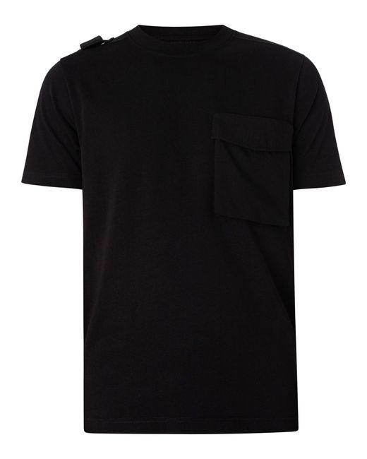 Ma Strum Black Cargo Pocket T-shirt for men