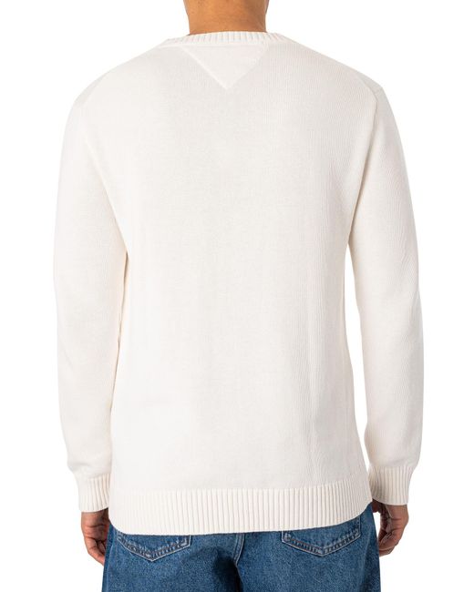 Tommy Hilfiger White Slim Essential Knit for men
