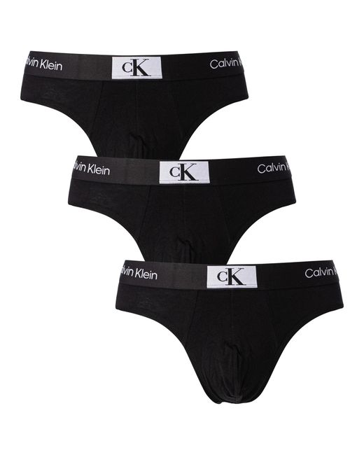 Calvin Klein 3 Pack 1996 Hip Briefs in Black for Men | Lyst Canada