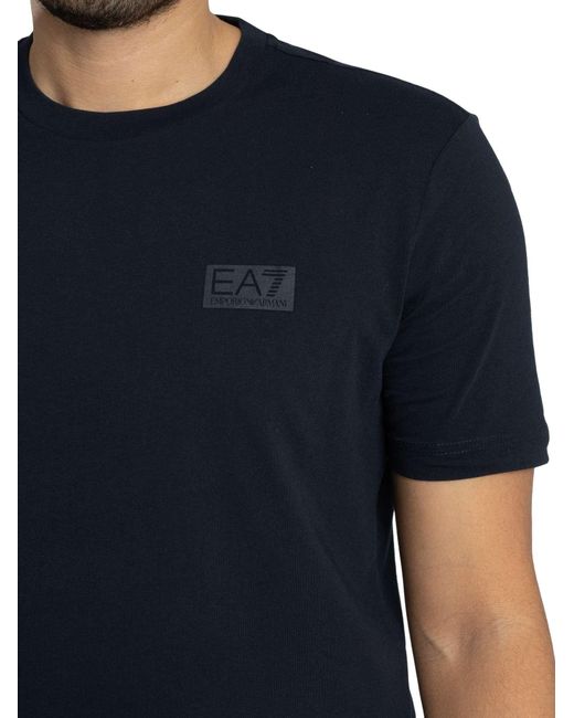 EA7 Blue Back Box Logo T-shirt for men