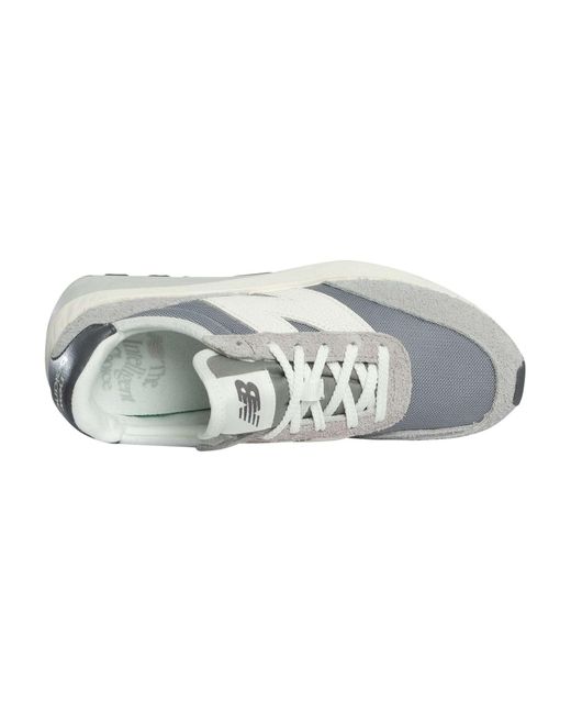 New Balance White 370 Suede Trainers for men