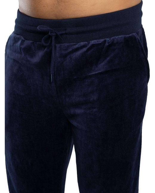 Sergio Tacchini Blue Court Velour Track Joggers for men