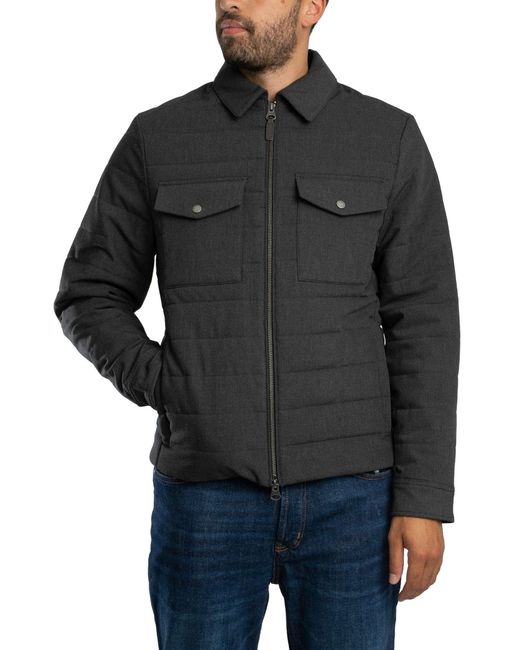 Gant Gray Insulated Flannel Jacket for men