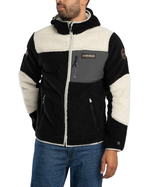 Napapijri Black Yupik Fleece Jacket for men