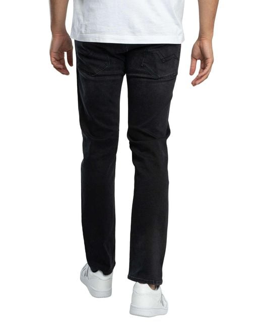 Replay Black Grover Straight Fit Jeans for men