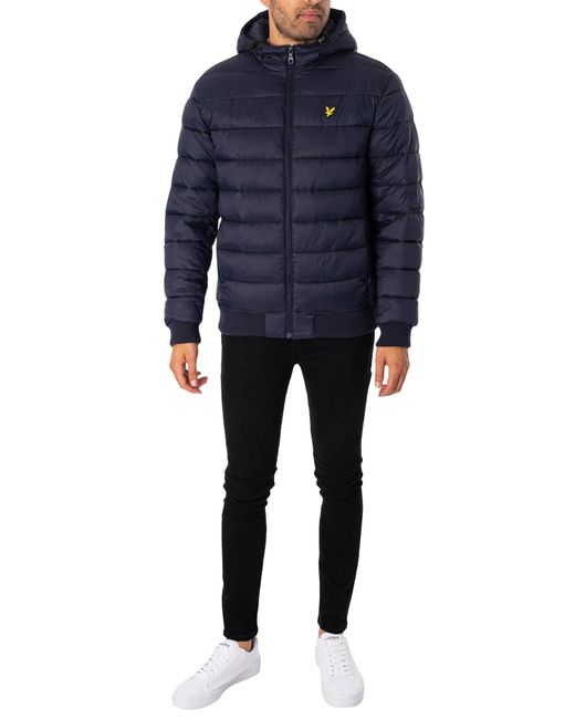 Lyle & Scott Blue Wadded Jacket for men