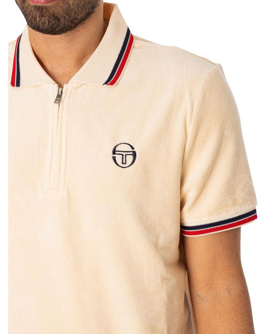 Sergio Tacchini Blue Primo Velour Polo Shirt for men