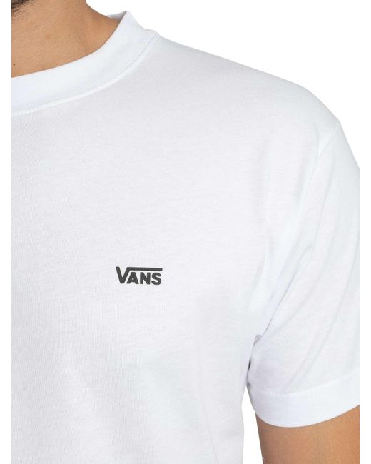 Vans White Left Chest Logo T-shirt for men