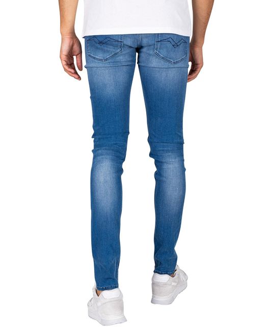 Replay Jondrill Skinny Jeans in Blue for Men | Lyst