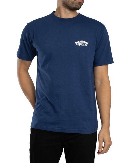 Vans Blue Double Standard Back Logo T-shirt for men