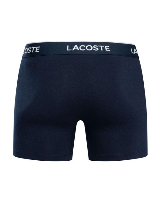 Lacoste Blue 3 Pack Boxer Briefs for men