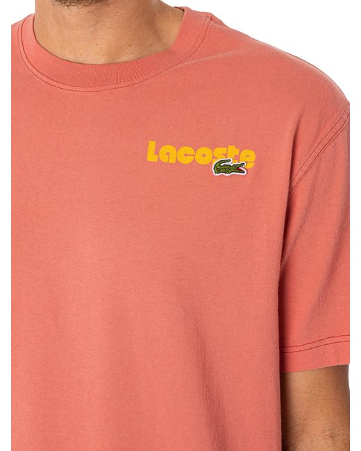 Lacoste Red Brand Chest Logo T-shirt for men