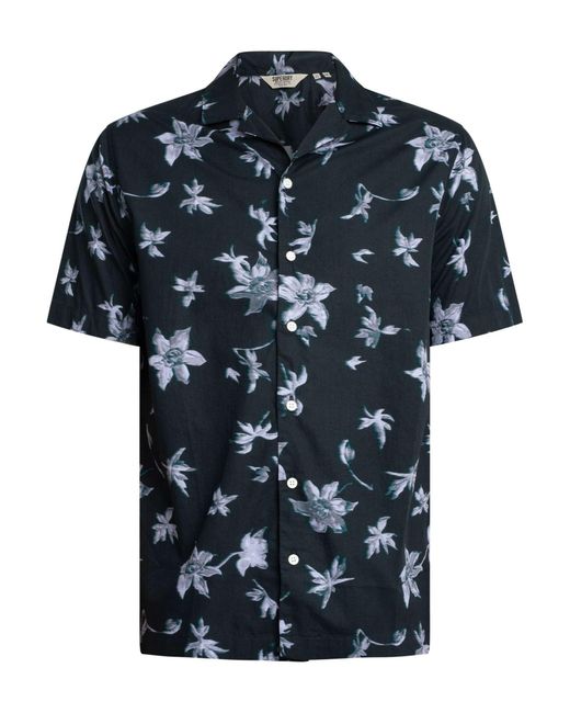 Superdry Blue Cabana Print Short Sleeved Shirt for men