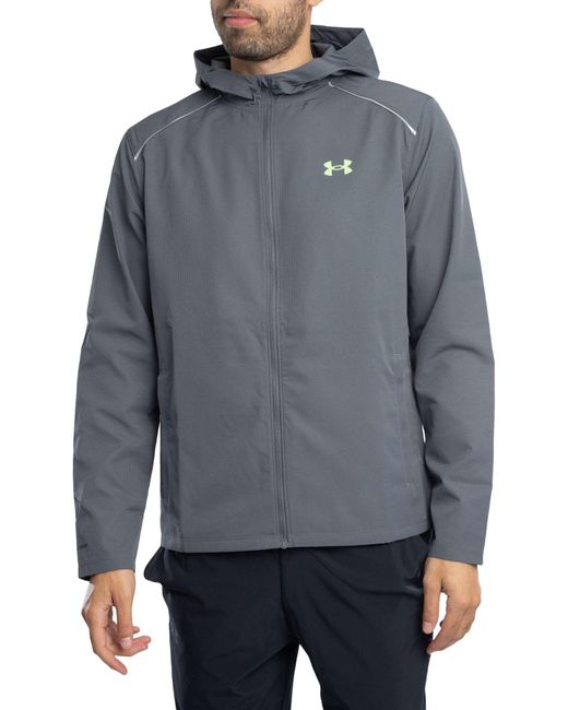 Under Armour Gray Launch Hooded Jacket for men