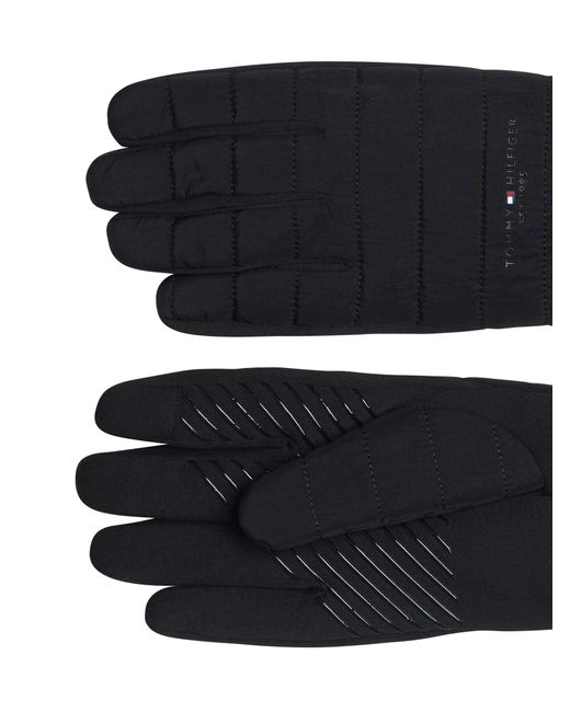 Tommy Hilfiger Black Established Mix Gloves for men