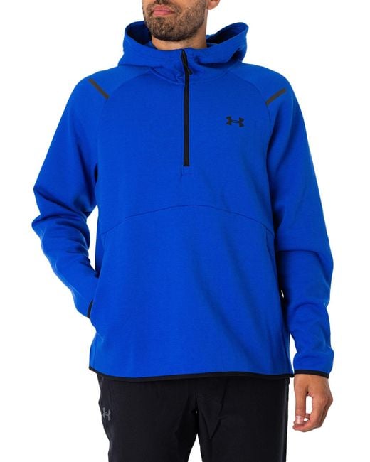 Under Armour Blue Unstoppable Pullover Hoodie for men