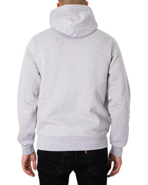 Lacoste Gray Embroidery Logo Hoodie for men