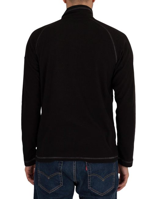 Regatta Black Montes Lightweight Half Zip Mini Stripe Sweatshirt for men
