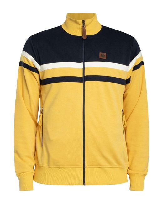 Trojan Blue Panel Stripe Track Jacket for men